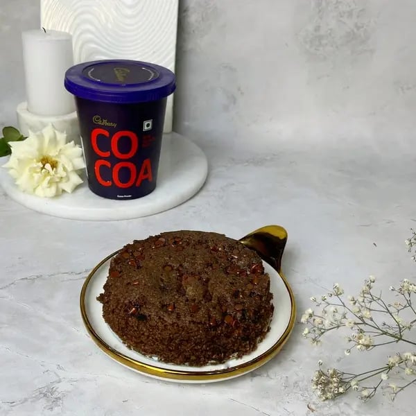 Cocoa Instant Chocolate Essence Cake - Cake On Plate