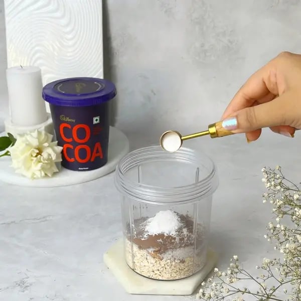 Cocoa Instant Chocolate Essence Cake - Adding Baking Powder