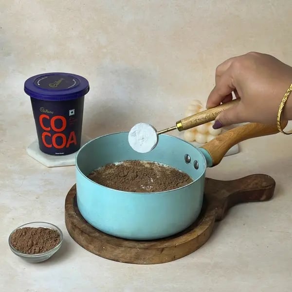 Cocoa Italian Hot Chocolate Mousse - Adding Corn Flour