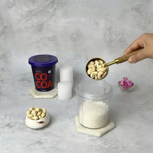 Cocoa Kaju Coconut Roll Sweet - Pulse The Raw Cashews