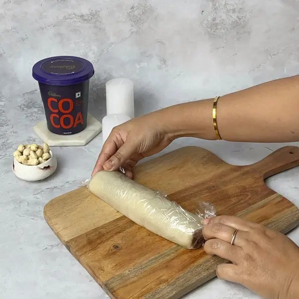 Cocoa Kaju Coconut Roll Sweet - Wrap The Entire Log