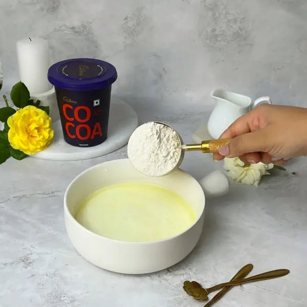 Cocoa Malt Cake - Sifting Dry Ingredients
