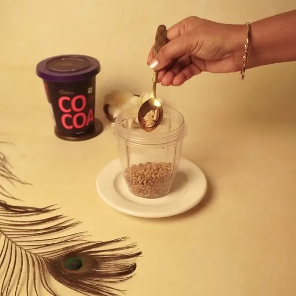 Cocoa Mixed Dhania Panjiri Recipe - Grinding Spices