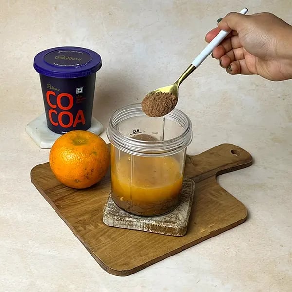 Cocoa Orange Mousse-Add 2 spoons of Cadbury cocoa powder