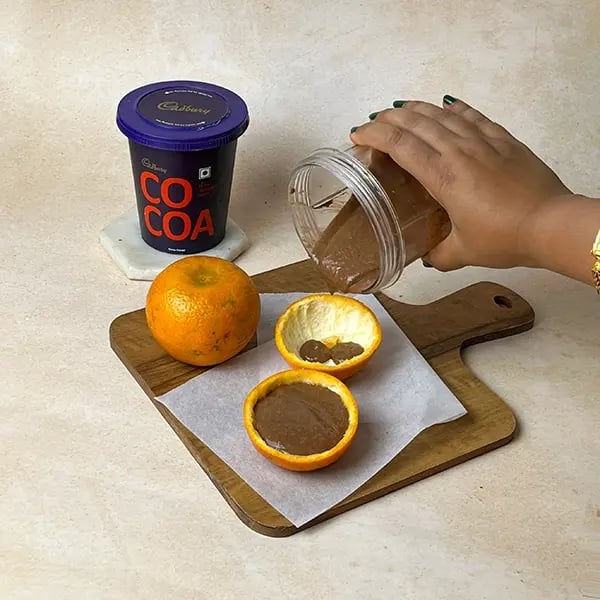 Cocoa Orange Mousse-Transfer the chocolate and orange juice