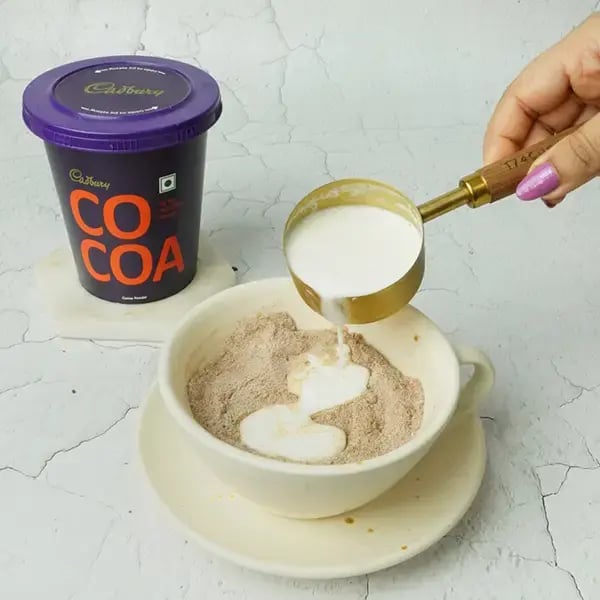 Cocoa Ragi Mug Cake - Mix all the dry ingredients