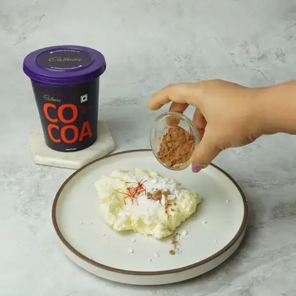 Cocoa Sandesh With Nuts - Add Cadbury cocoa powder