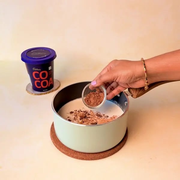 Cocoa Whipped Coffee Cloud Pudding - Mixing Cocoa Pudding