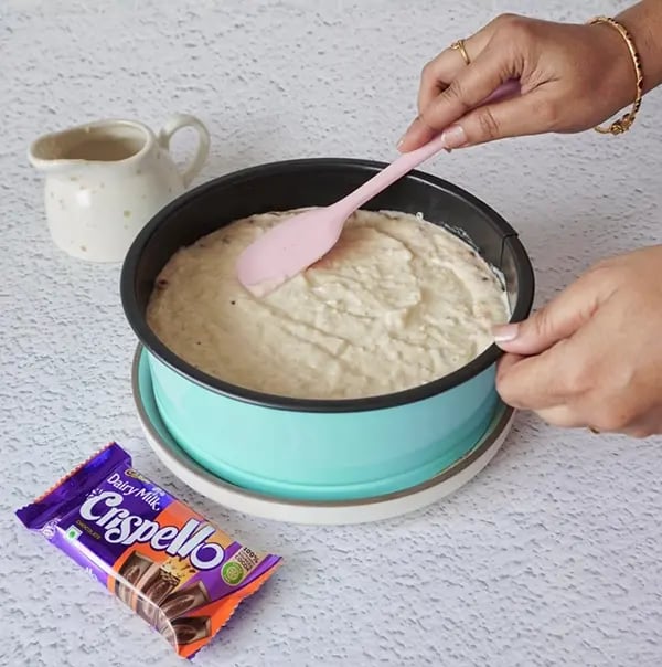 Coconut Cream Pie with Cadbury Dairy Milk Crispello - Spread evenly