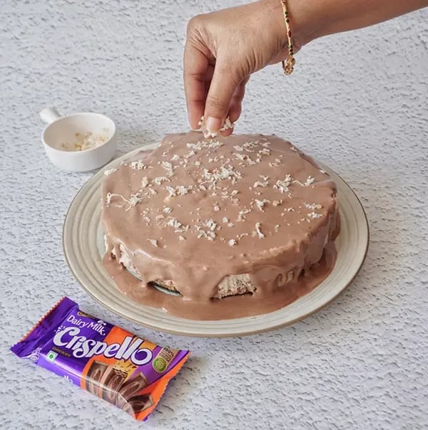 Coconut Cream Pie with Cadbury Dairy Milk Crispello - Sprinkle toasted coconut flakes