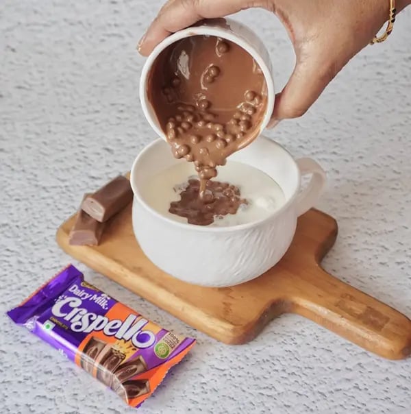 Coconut Cream Pie with Cadbury Dairy Milk Crispello - Heat the heavy cream