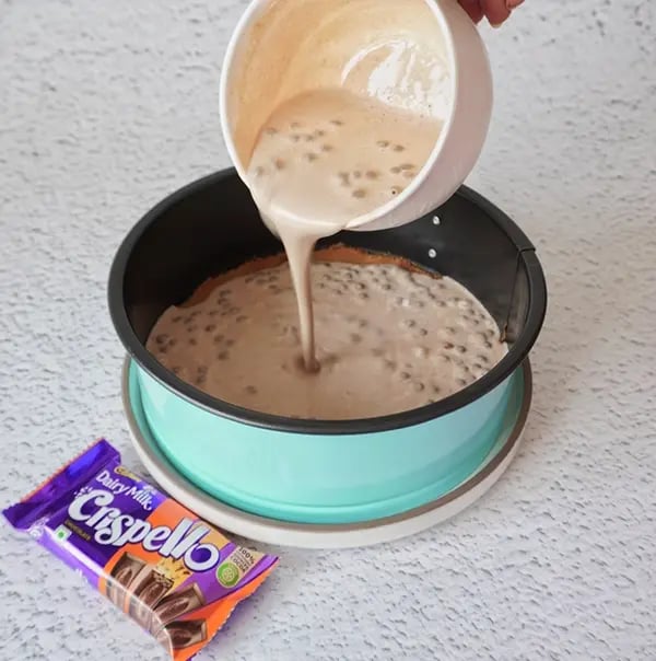 Coconut Cream Pie with Cadbury Dairy Milk Crispello - Pour into the bottom of the cooled crust