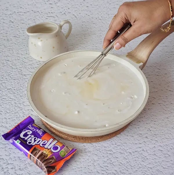 Coconut Cream Pie with Cadbury Dairy Milk Crispello - Whisk together