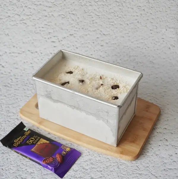 Coconut Ice Cream with Bournville Crunch - Scoop or slice the ice cream