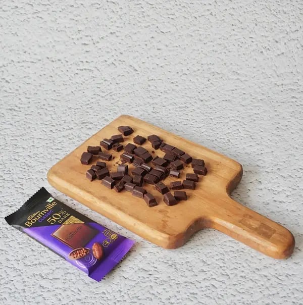 Coconut Ice Cream with Bournville Crunch - Chop the Cadbury Bournville