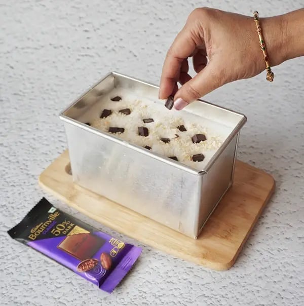 Coconut Ice Cream with Bournville Crunch - Sprinkle a few extra chocolate pieces
