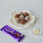Coconut Laddoo With Dairy Milk and Jaggery