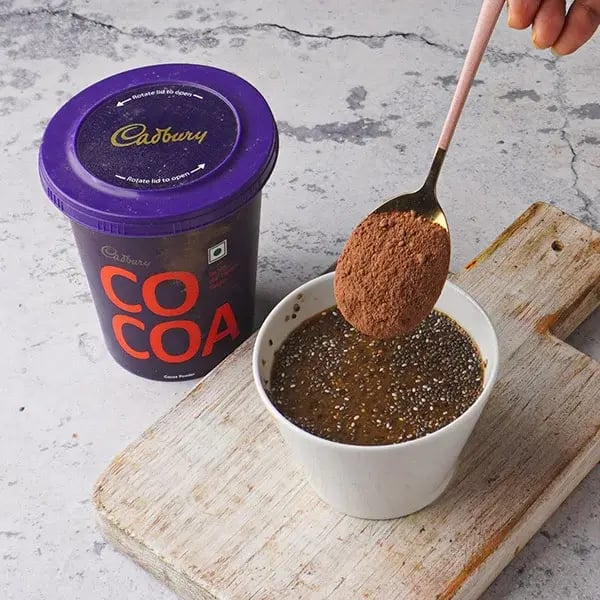 Coffee Chocolate Chia Pudding - Add cocoa powder
