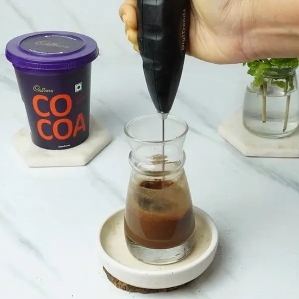Cold Brew Mint Mocha Drink - Add a little water and start frothing