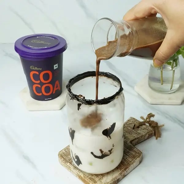 Cold Brew Mint Mocha Drink - Pour the cold brew over the top