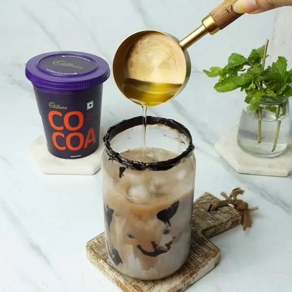 Cold Brew Mint Mocha Drink - Now add prepared mint syrup