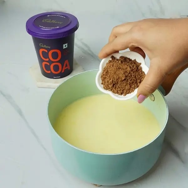 Creamy Cocoa Custard Milkshake - Cadbury cocoa powder