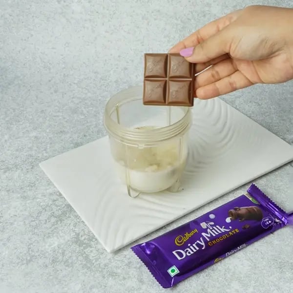 Dairy Milk Almond Peda-Break the Dairy Milk chocolates into small pieces