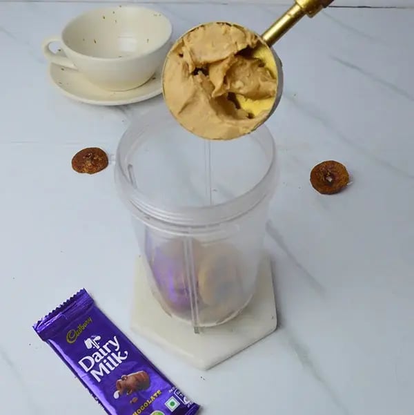 Dairy Milk and Dried Fig Fudge Pop - Add figs to the grinder jar