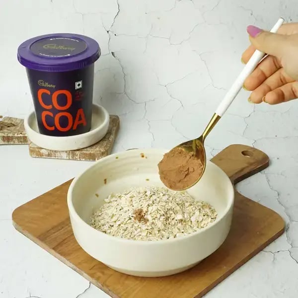 Dairy Milk Chilli Oats Cookies - Add Cadbury cocoa powder