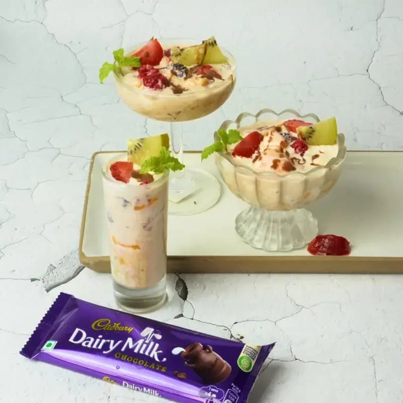 Daiy Milk Choco Fuit Ceam Desset Recipe