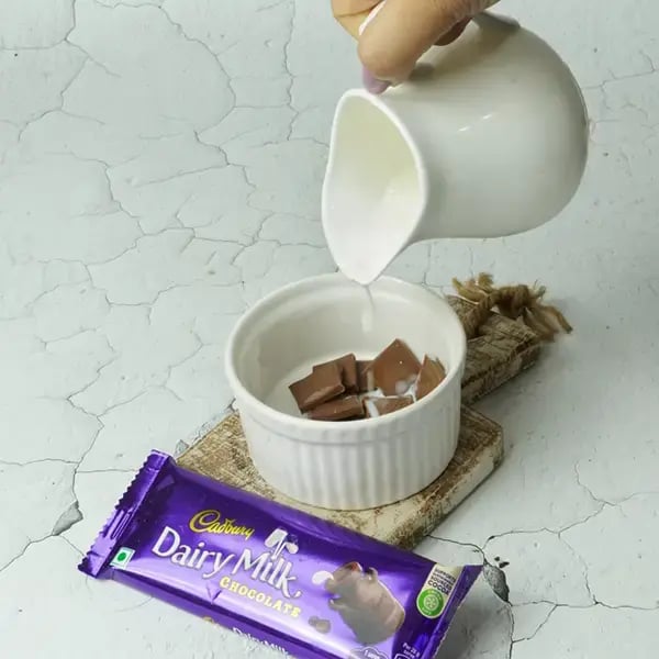 Dairy Milk Choco Fruit Cream Dessert - Break Dairy Milk chocolates
