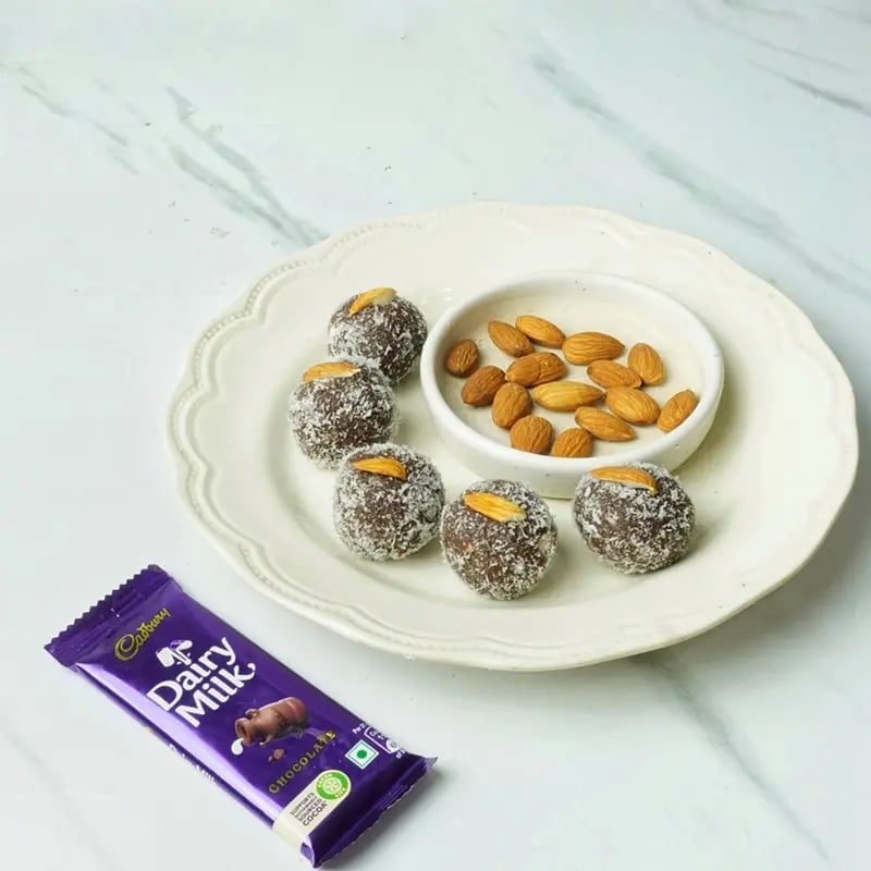Daiy Milk Chocolate Almond Laddu Recipe