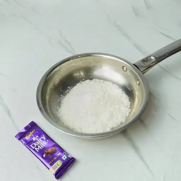 Dairy Milk Chocolate Almond Laddu - Roast desiccated coconut