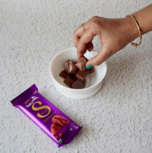 Dairy Milk Chocolate Bark with Mixed Nuts & Fruits - Melt dairy milk silk chocolate