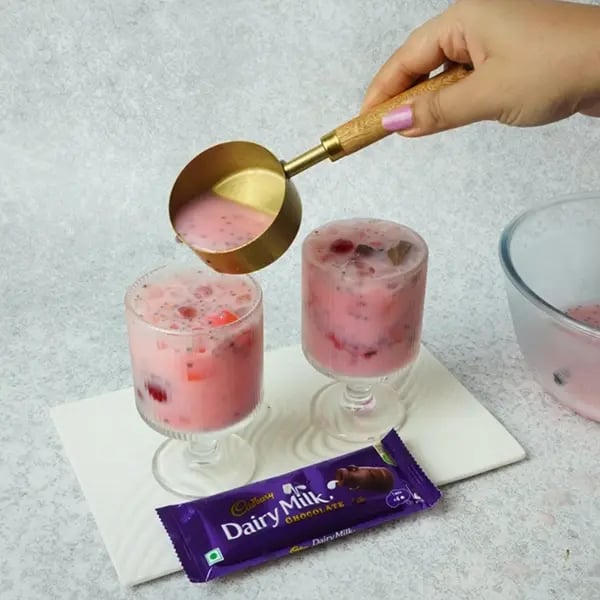 Dairy Milk Chocolate Hwachae Punch-Transfer to any glass and serve immediately.