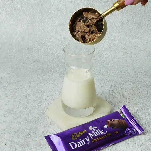 Dairy Milk Chocolate Pearl Mixed Fruit Hwachae-Mix chopped Dairy Milk chocolate