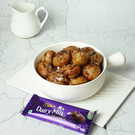 Dairy Milk Covered Cinnamon Loukoumades