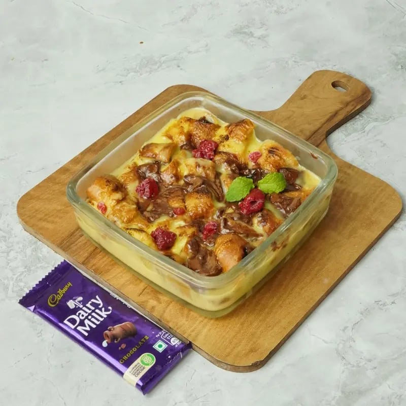 Daiy Milk Coveed Coissant Pudding Recipe