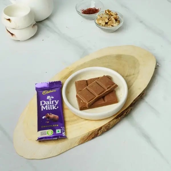 Dairy Milk Drizzle Walnut Kesar Barfi - Now take cadbury Dairy Milk chocolates