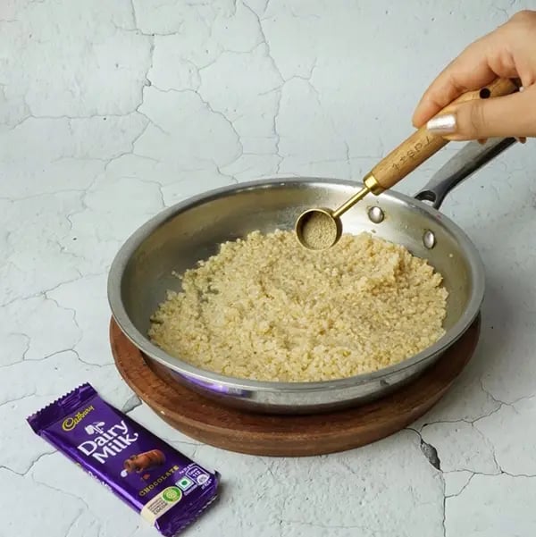 Dairy Milk Dry Fruits Lapsi-Once the daliya is cooked