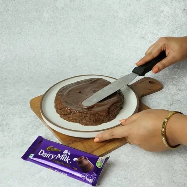 Dairy Milk Eggless Cake with Cocoa-Once the cake is ready