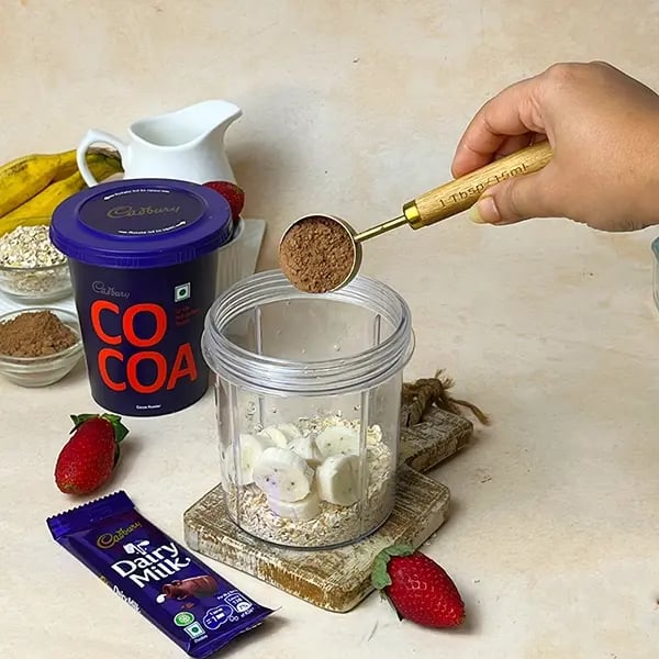 Dairymilk Energising Chocolate Smoothie Bowl-In a blender