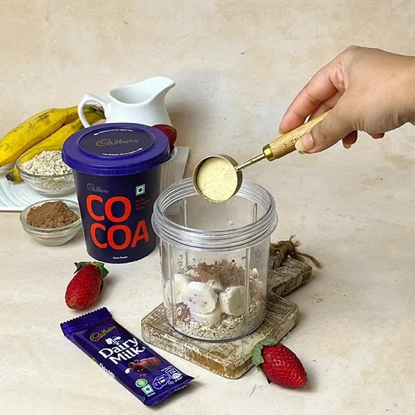 Dairymilk Energising Chocolate Smoothie Bowl-Add unflavoured protein powder