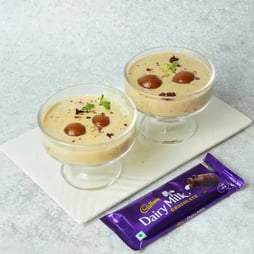 Dairy Milk Gulab Jamun Custard
