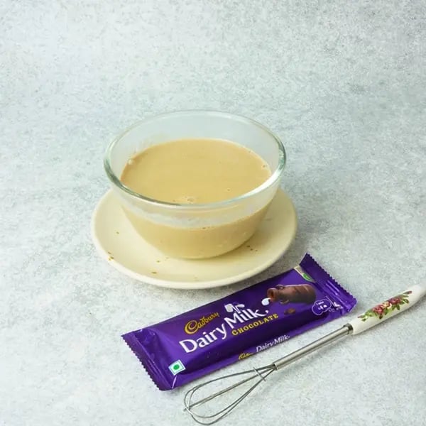 Dairy Milk Gulab Jamun Custard-Transfer the thickened chocolate custard