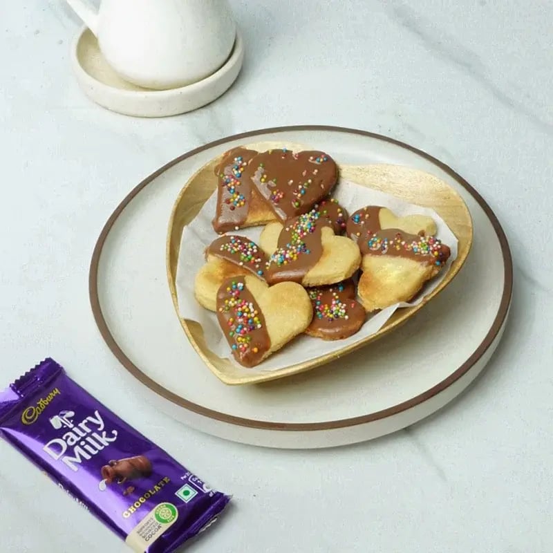 Daiy Milk Heat Shaped Suga Cookies Recipe