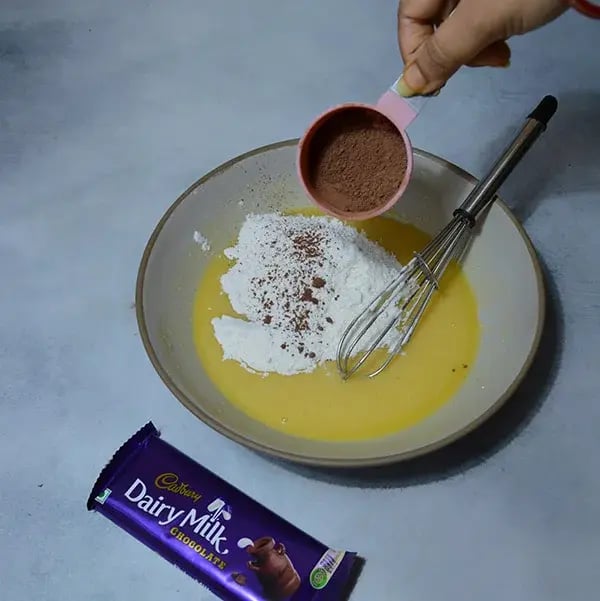 Dairy Milk Hot Chocolate Cupcakes - Add hot chocolate powder