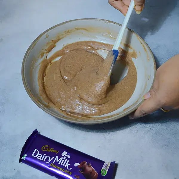 Dairy Milk Hot Chocolate Cupcakes - Beat until smooth