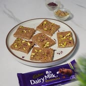 Dairy Milk Infused Thandai Kalakand