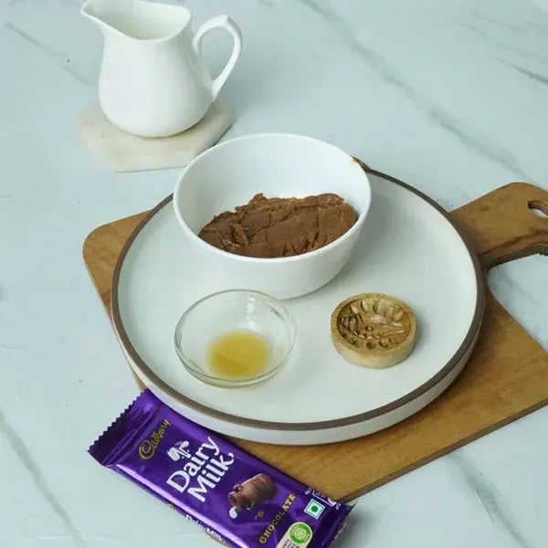 Dairy Milk Jaggery Sandesh with Cardamom - Take a little ghee and any sandesh mold